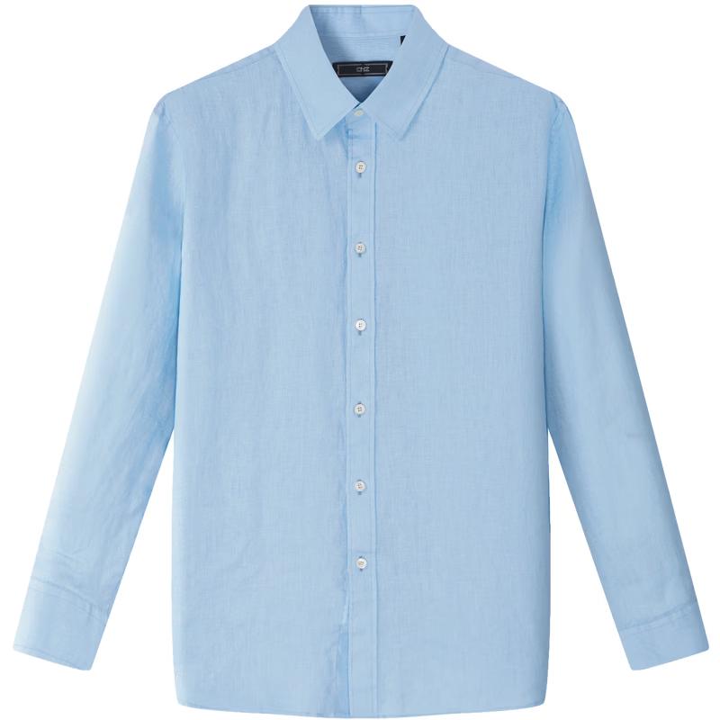 EMZ Ordos Men s 100% Linen Long-Sleeve Shirt L