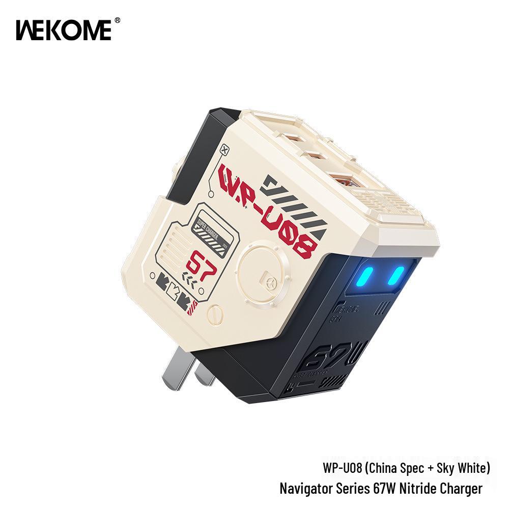 Wekome Navigator 67W Low-Temp Fast Charging GaN 3-Port Mobile Charger - Chinese/European/British Standards