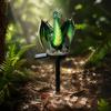 Solar Powered Magical Dragon Ornaments Garden Light, Waterproof Medieval Statue Lamp, Outdoor Decorative Figurine Stakes Gothic Fantasy Decor
