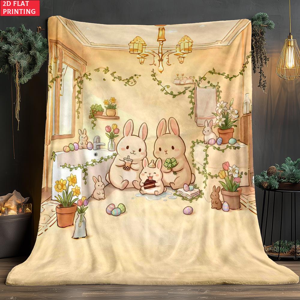

Easter Gnome thin Flannel Blanket for Bedrooms,Living Rooms,Sofas Blankets,Lunch Breaks,Picnics,blankets fluffy 130x150cm