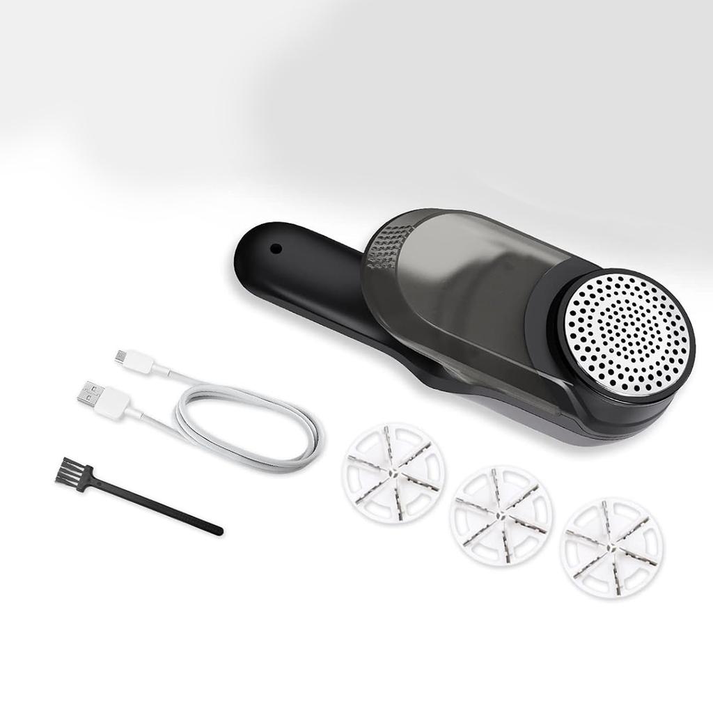 Fabric Shaver, Electric Lint Remover for Clothes Furniture, Rechargeable Lint Shaver with 2 Speeds 3 Replaceable Blades