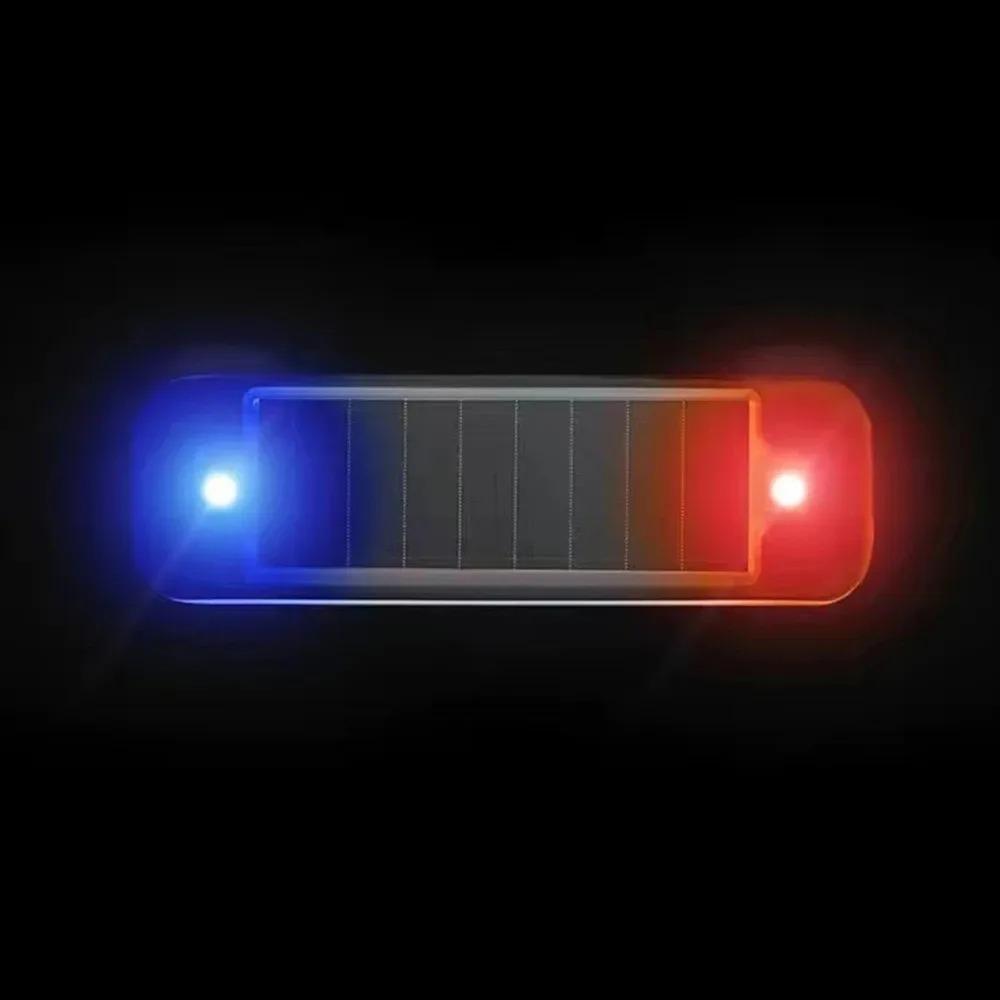 Mini-LED-Solar-Warnleuchte fürs Auto, Nachtsicherheit, simulierter Alarm, kabellos, Diebstahlschutz, Warnlampe, blinkende Dummy-Alarmlampe