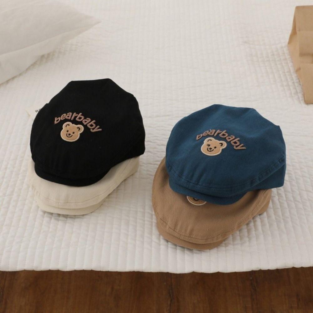 

Catoon Baby Beret Hat Bear Newsboy Cap Fashion Kids Peaked Cap Outdoor синій
