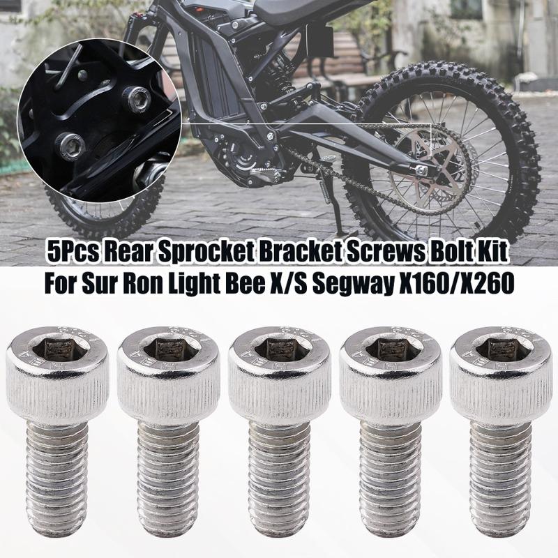 5/10PCS Rear Sprockert Bracket Screws Bolt Kit For Sur Ron Light Bee X/S Segway X160/X260 Talaria SurRon Ultra BEE Chain Disk
