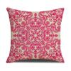 Retro Pattern Printed Cushion Pillow Cover Sofa Side Sleeping Household Products Linen Cushion Geometric Pattern