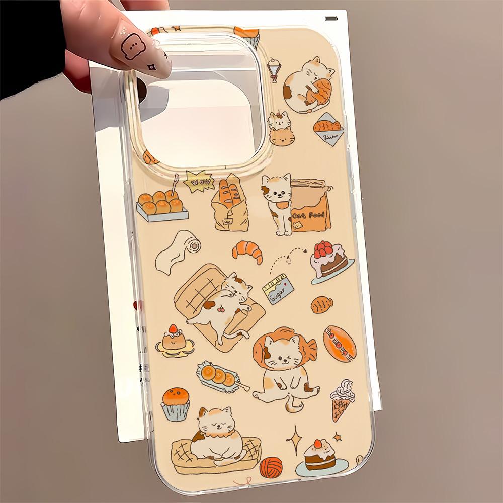 Painted Phone Case for iPhone 12 13 15 16 iPhone 16 12 13 14 15 Pro  14 15 16 Pro Max Coverage Shockproof Anti-Fingerprint Fresh Style Protective Case