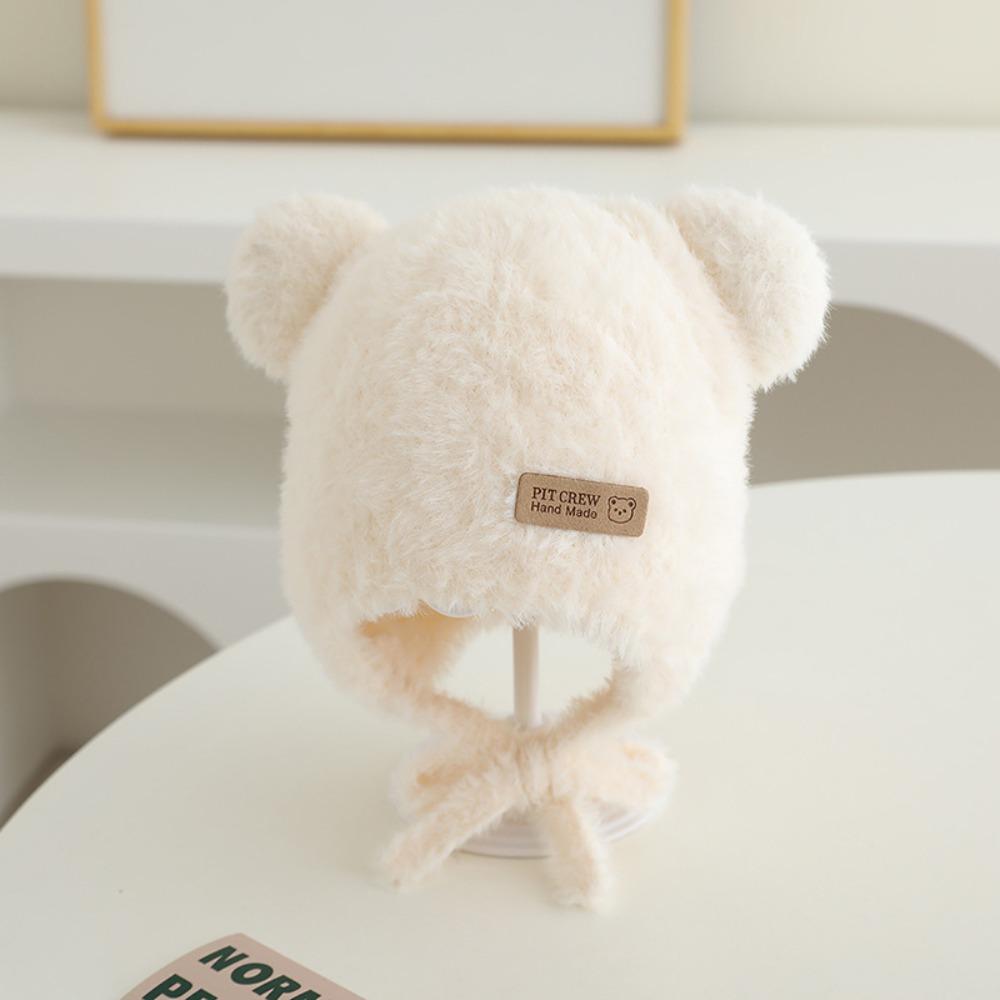 Plush Earmuffs Cap Solid Velvet Toddler Warm Headgear Cute Kids Beanies Winter