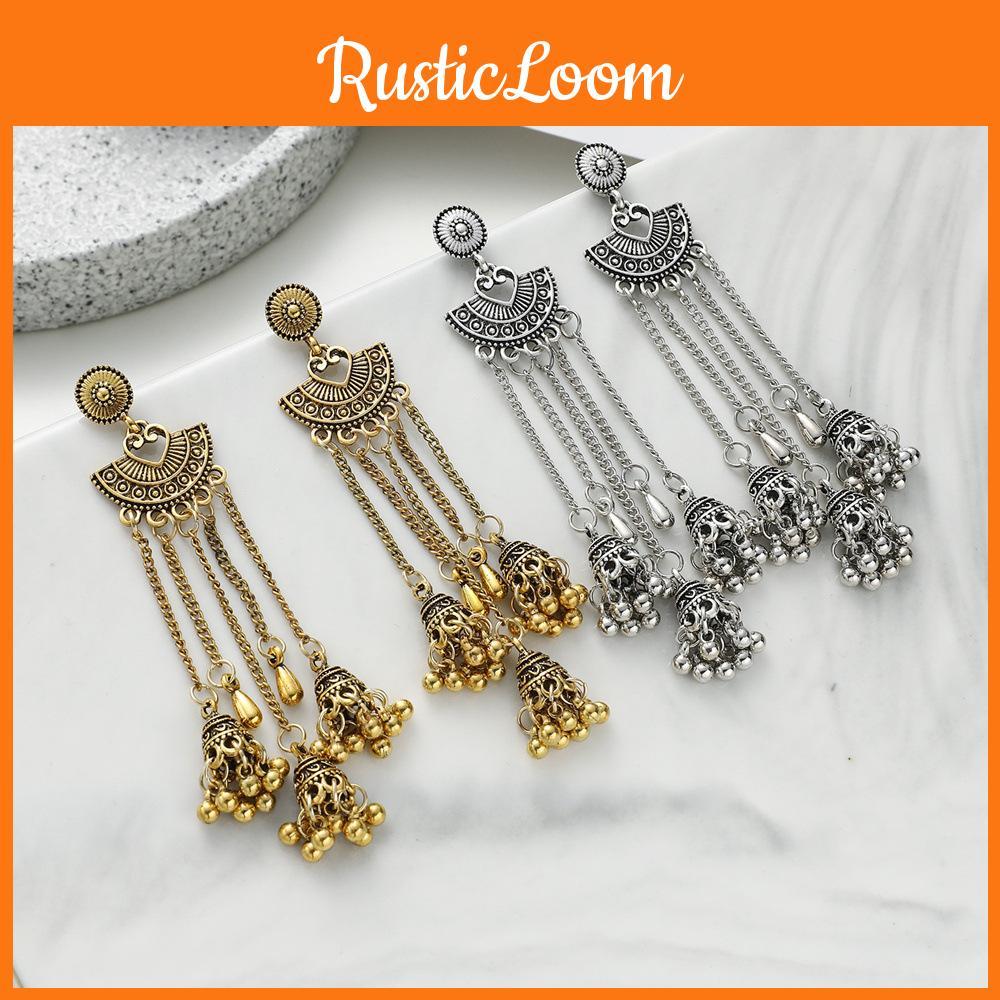 Long Bohemian Vintage Drop Earrings With Alloy Waterdrop Accents Ladies For