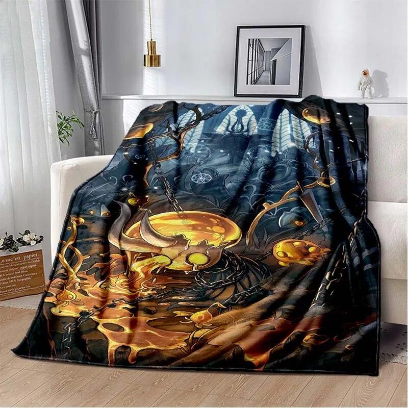 Spill Hollow Knight 3D-trykket Kunst Fleecepledd for Senger Fottur Piknik Tykk Dyne Sengeteppe Fleece Kastepledd