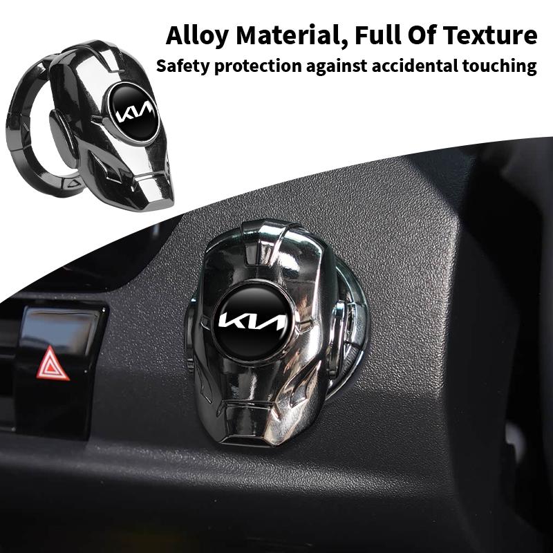 Car One-Touch Start Cover Ignition Switch Button Protector Case Interior For KIA Sportage Rio Ceed Niro Soul Stonic Picanto