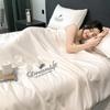 Luxus Stickerei Sommer Dünnes Quilt Set Seidig Atmungsaktiv Queen Quilts Klimatisierte Bettdecke Bettwäsche Set Sommerdecke