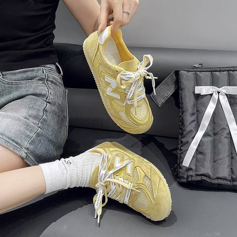 Forrest Gump Shoes Women's 2025 New Fashion Summer and Autumn Soft Sole Hollow Breathable Mesh Single Shoes Casual Sports Dad Shoes
