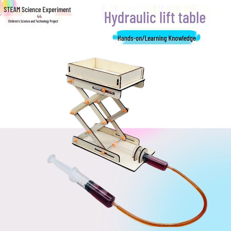 DIY Hydraulic Platform Kit: Children s Science Experiment & Invention Materials 14x20 cm