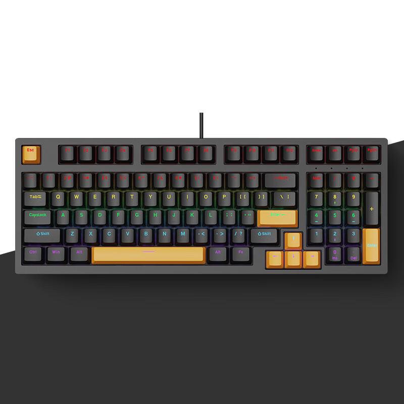 Y-FRUITFUL Russian K98 Hot-Swappable Mechanical Gaming Keyboard