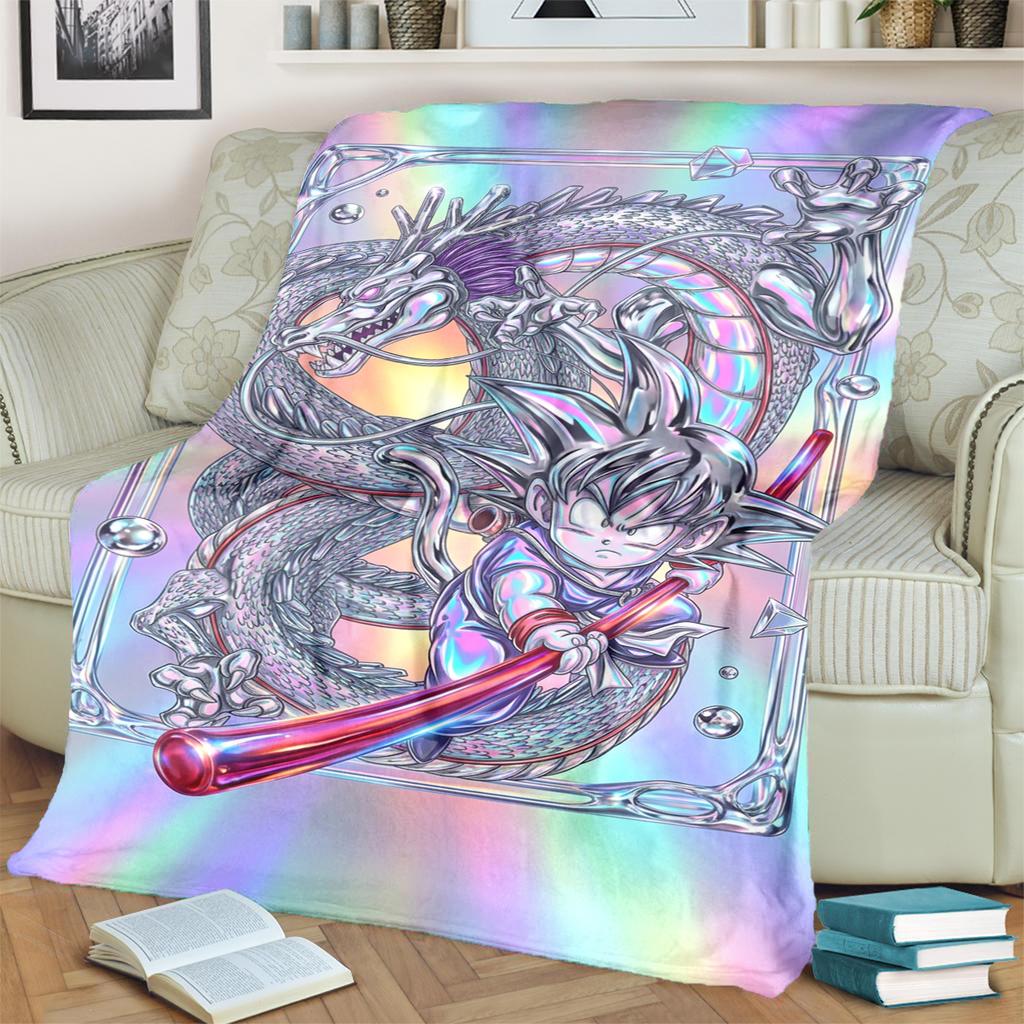 Dragon Ball! Themed Flannel Blanket Warm Comfortable for Bedrooms, Sofas, Beds, Chairs, Picnics, Travel