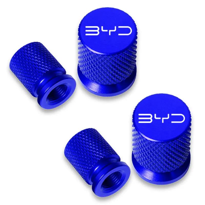 Car Wheel Tire Air Valve Caps Stem Cover With Brand For BYD ATTO 3 Song Plus Tang Han TAN Seal Dolphin Mini Seagull Shark King