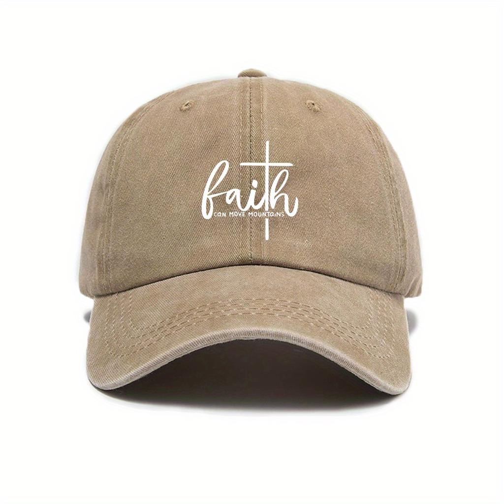 "Faith" Verstellbare Baseballkappe - Schwarz Atmungsaktive Snapback, Unisex Lässige Kopfbedeckung für Männer & Frauen