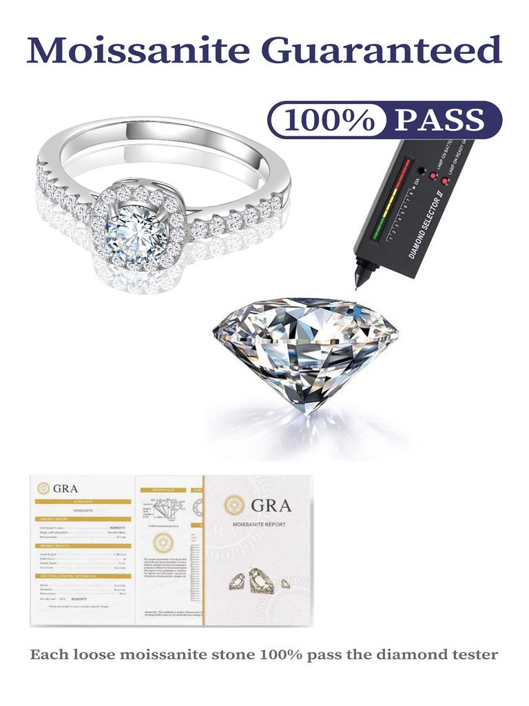 Guangzhou Aivenchy Lab Grown Diamond Ladies Ring Fine Jewelry S925 Sterling Silver Rhodium Plated Women Moissanite Finger Ring