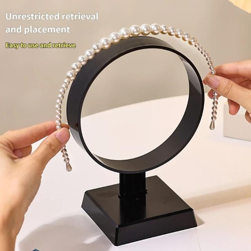 Plastic Hairband Display Stand For Jewelry Stores And Home Decoration With Multiple Layer Designs