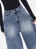 Años 90 Azul High Street Jeans Sueltos Mujer Estilo Americano Lavado Vintage Pantalones Anchos Básicos Simples Casuales Moda Pantalones Holgados