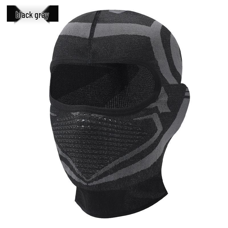 

Трансграничная велосипедная маска: Ветрозащитный, Дышащий Головной убор для Осенне-Зимних Видов Спорта на Открытом Воздухе, Альпинизма, Лыж, Мотоспорта One Size черный серый