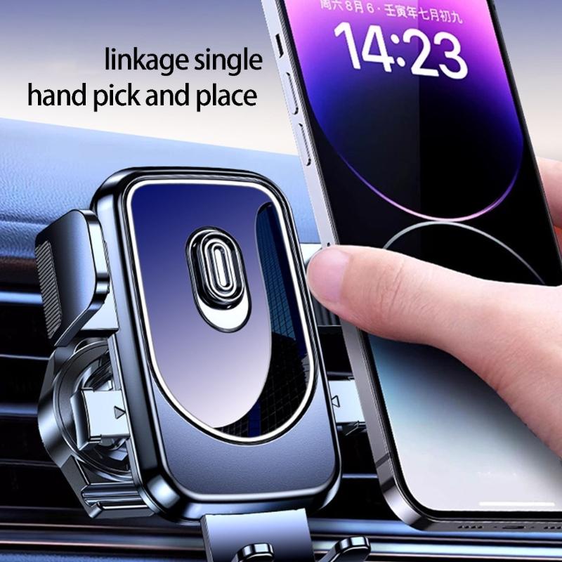 Anti Shake Car Phone Mount Easy Installation Spirals Hook for Stable Navigation 360 Degree Viewing Portrait Landscape