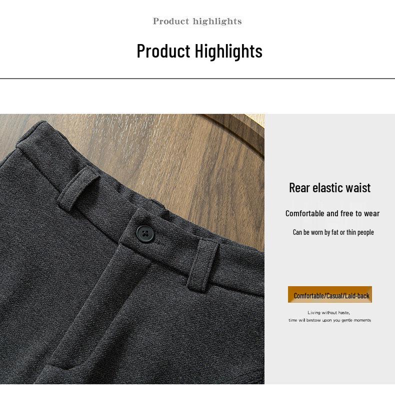 Woolen High-Waisted Wide-Leg Pants for Women - Autumn/Winter 2025, Casual Loose Fit, Thickened Drape.