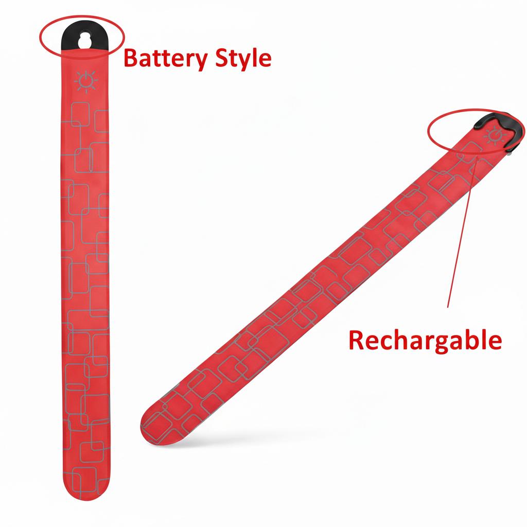 Night Running Armband LED Light Band Cycling Safety Armband Outdoor Sports Safety Arm Belt Leg Warning Wristband Battery Style