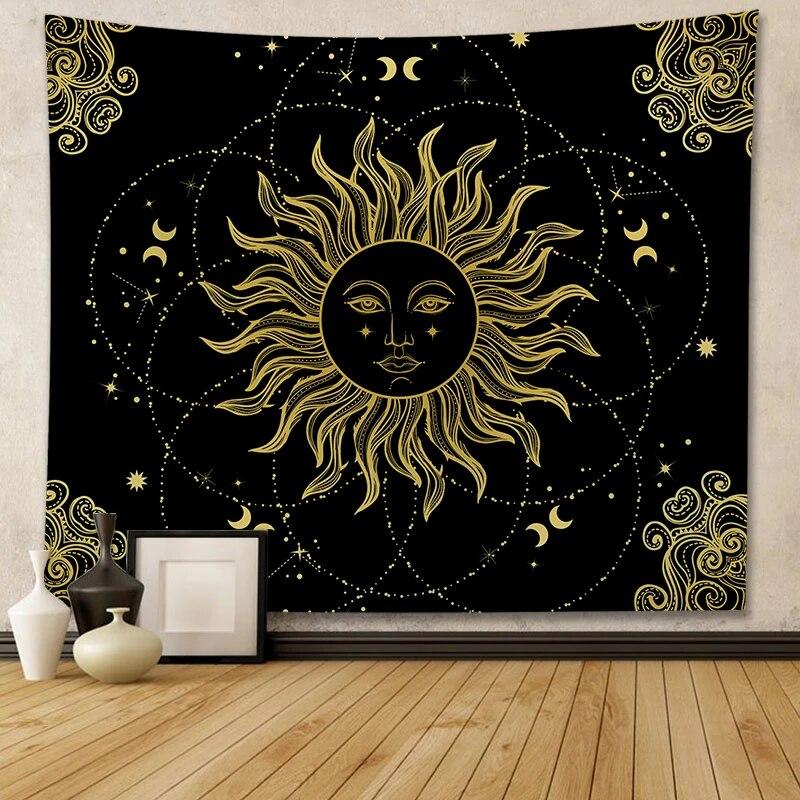 

Гобелен Бог Солнца Вселенная Небо Украшение Домашней Стены Гостиной Висит Художественный Фон Ткань 100x75cm