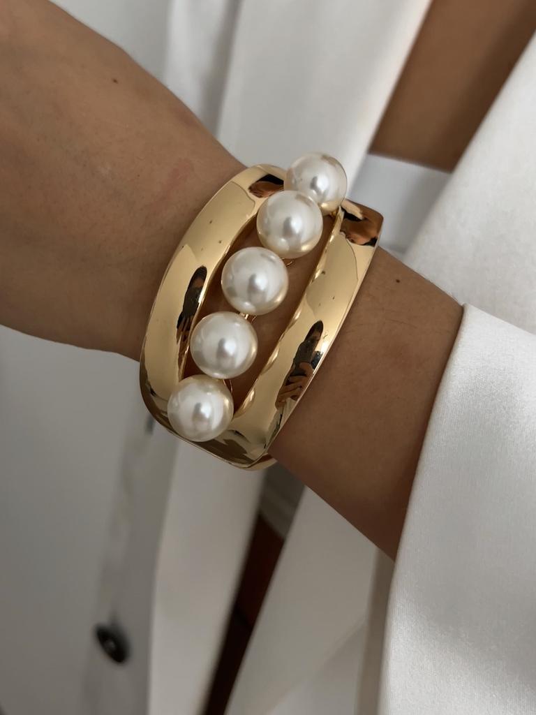 Ingemark Punk Hip Hop Irregular Metal Bangles for Women 2025 Trend Vintage Gold Color Water Drop Spring Bracelets Men Jewelry