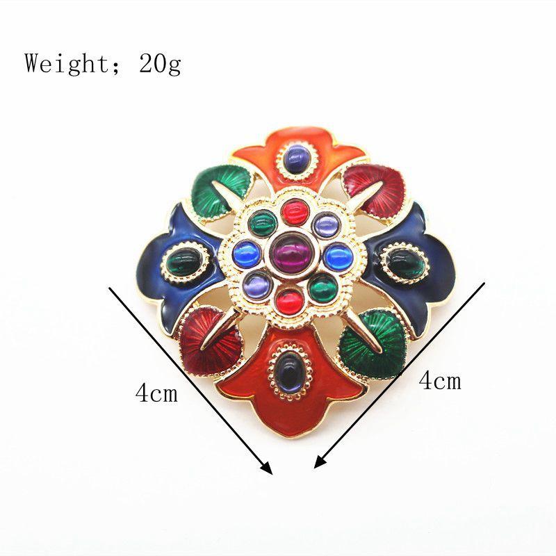 Creative Retro Enamel 3 Colors Plum Brooches Pin Alloy Dripping Oil Collar Flower Brooch Woman Mothers Day Gift