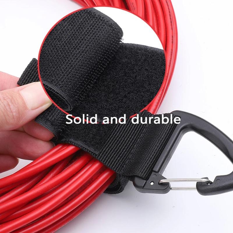 Hanging Carabiner Heavy Strap Nylon Storage Belt Extension Cord Storage Finishing Heavy Strap Wire Manager Cable Ties Organizer