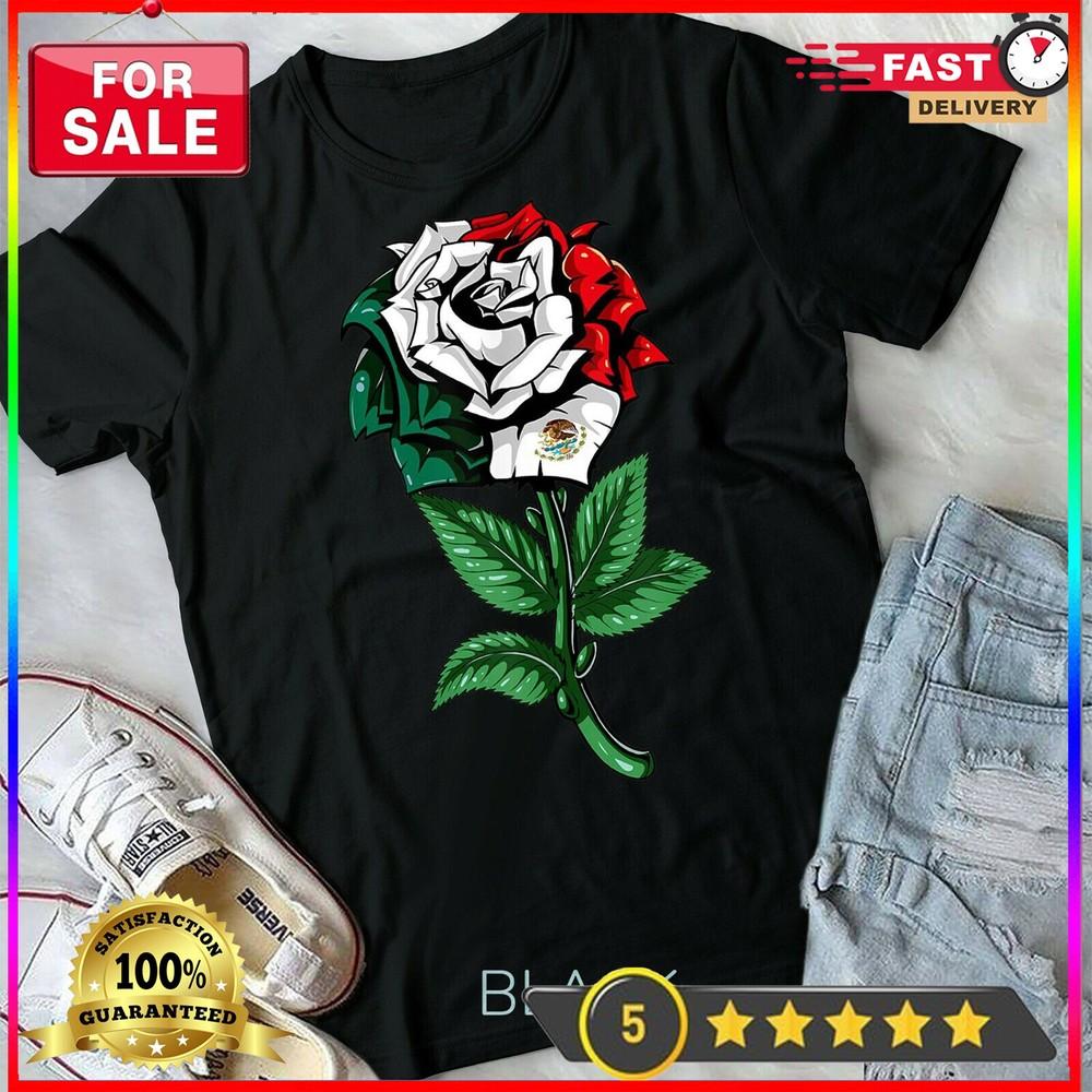 

Mexican Rose Mexico Flag Mexican - Unisex Form T-Shirt 4XL