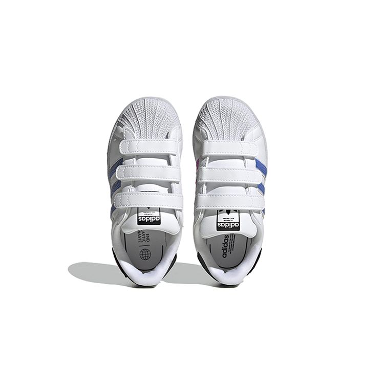 Adidas Superstar Little Kid Rainbow Decal Kids Sneakers White Cloud-White Pulse-Blue GV8988