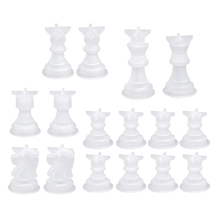 

Chess Piece Resin Casing Mold 3D International Chess Silicone Mold Baking Tools