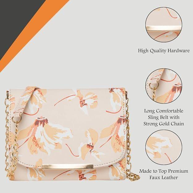 Women Girls Floral Print Sling Bag