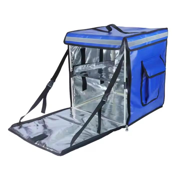 Zaino termico da asporto per pizza, grande capacità 42L/62L, borsa a spalla doppia portatile per esterni
