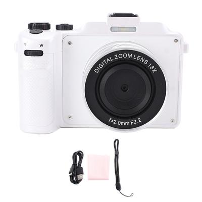 Digital Camera 64MP 4K Front Rear Dual Lens Auto Focus 3in Color Screen Anti Shake Portable Compact Students Camera