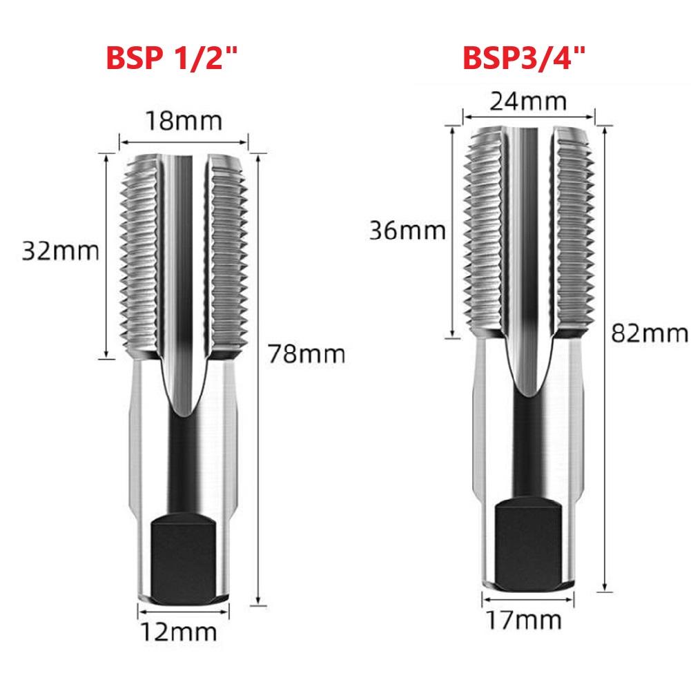

2PCS Water Pipe Screw Extractor 1/2 3/4 Inch Repair Screw Tap Water Pipe Thread Repair Tap Plumbing Damaged Broken Screw Remover