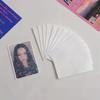 50PCS Macaron Transparent Laser Heart Card Sleeves Display Card Card Film  For Idol Photo