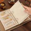 Zipper Pockets Binder Pu Leather Travel Jewelry Bag Pu Leather Storage Clear Pockets Jewelry Storage Booklet For Travel Jewelry