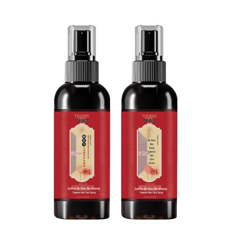 Yuqing Saffron Hair Growth Essence with Reishi & He Shou Wu - Black Hair Leave-in Spray