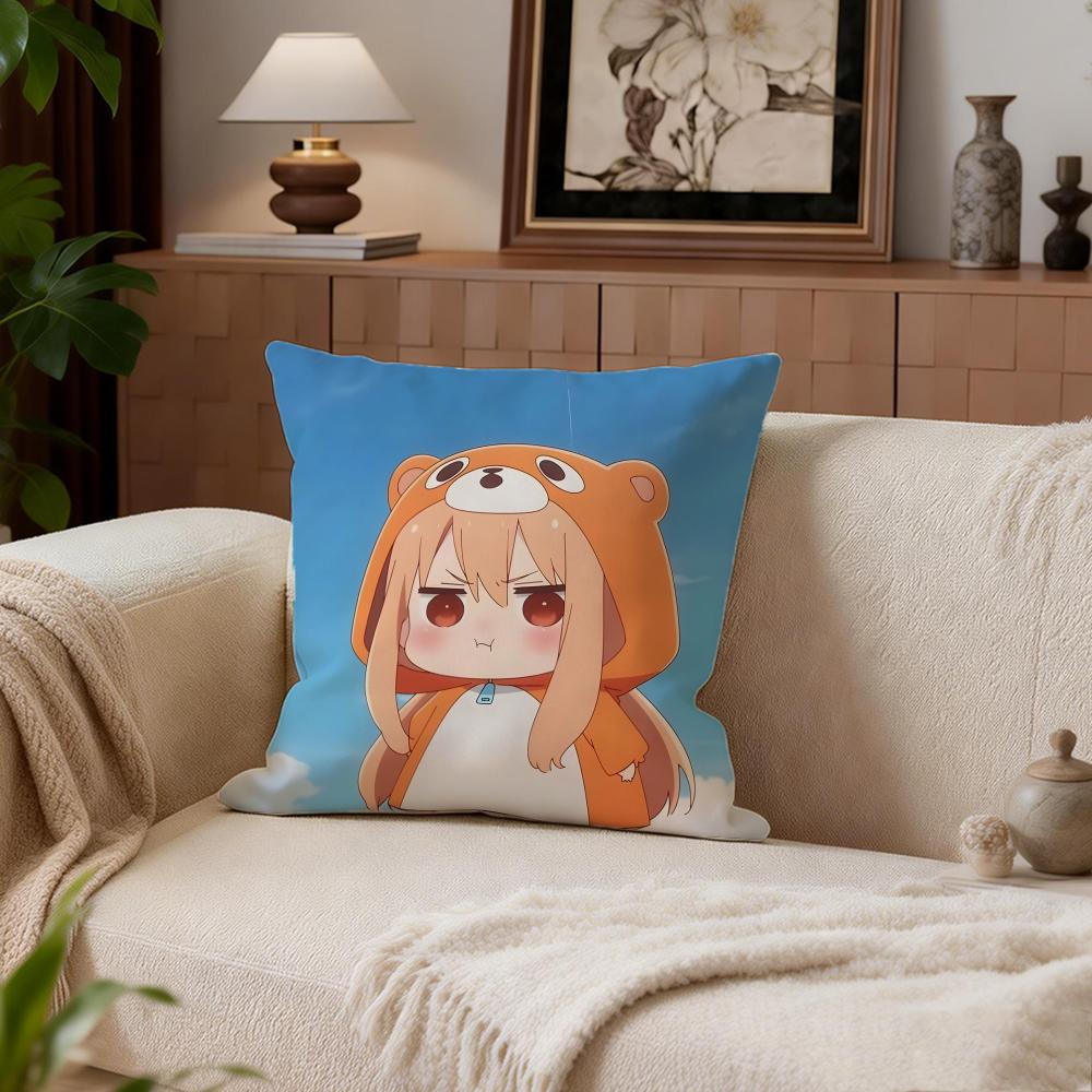 Comedy Himouto Umaruchan Cushion Cover Cushion Cover Set 4Pcs 50x50 45x45 40x40 Pillowcase Decorative Sofa Home Decor