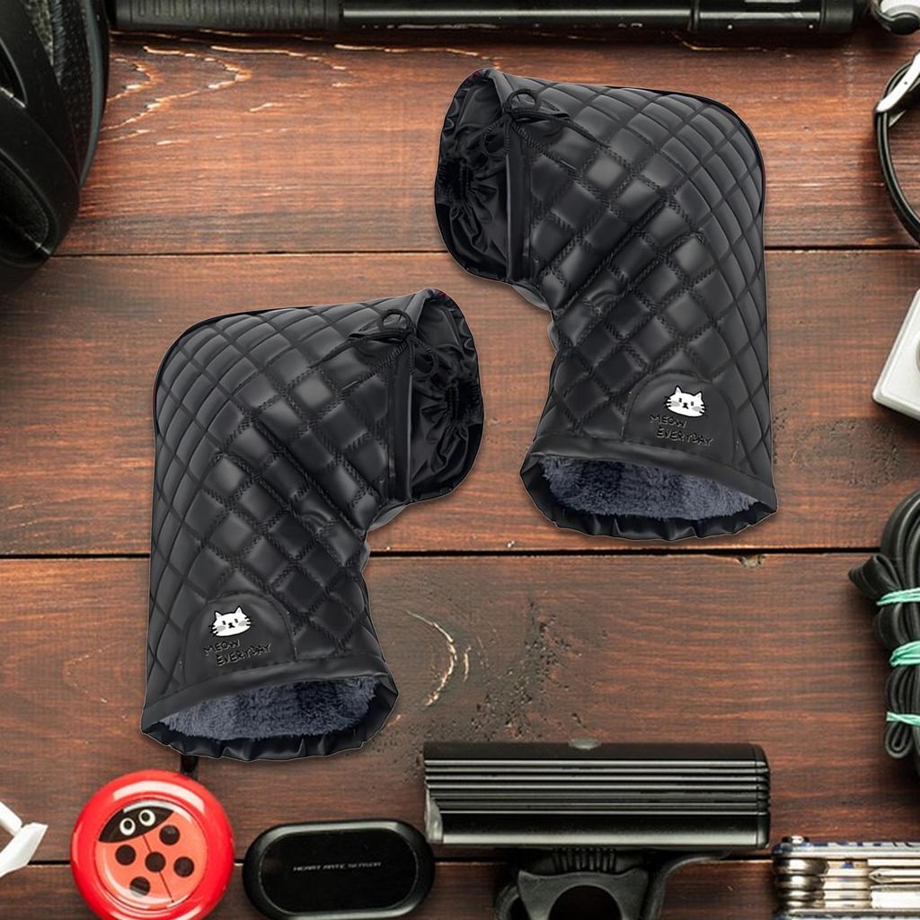 Handlebar Gloves Waterproof Warm Hand Mittens Waterproof Warm Handlebar Gloves For Cold Weather Men Women Motorcycle Riding Road