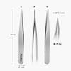 AioBos Precision Tweezers with Sandblasting for Eyebrow Nose Blackhead Beard Unisex Storage Case for Easily and Accurately Remove Hair Fine-Tipped