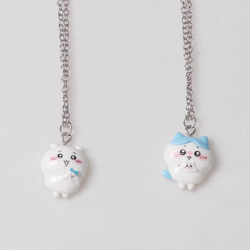 Xiaoba Jiyi Dětský kreslený náhrdelník hadíkový řetízek - Roztomilý korejský styl pro páry a přívěsek pro nejlepší přátele