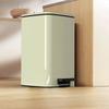 Creative Stainless Steel Waste Bins Lidded Wastebasket Anti Odor Trash Can Kitchen Garbage Cube Rectangular Bucket House Cleanin