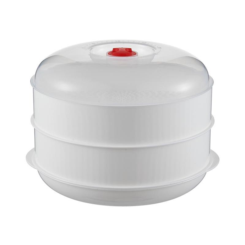 Microwave Steamer Box: 1 or 2 Layers for Dishes and Dumplings