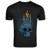 Melting Candle Skull Gothic Dark Graphic T-Shirt