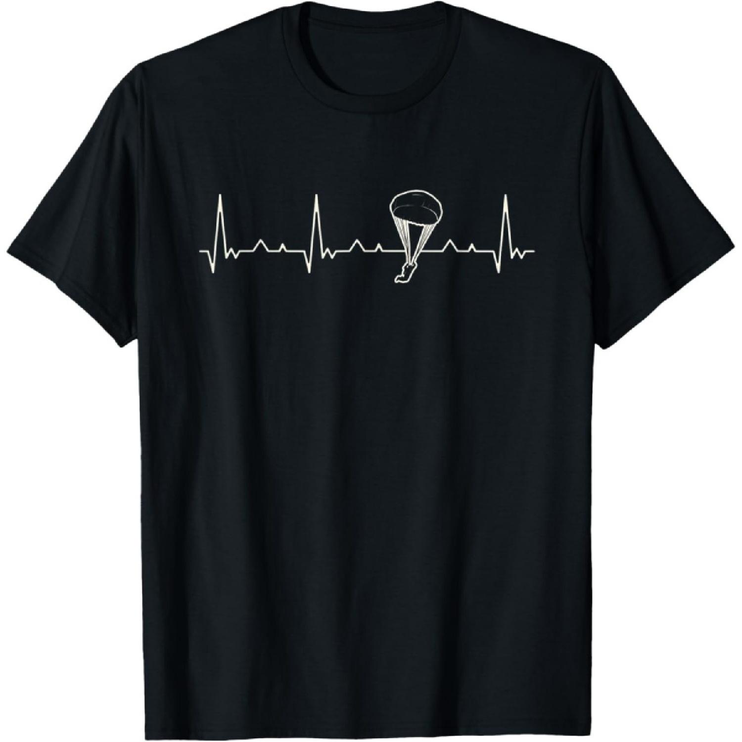 Funny heartbeat Parachute T-Shirt XXXXXL